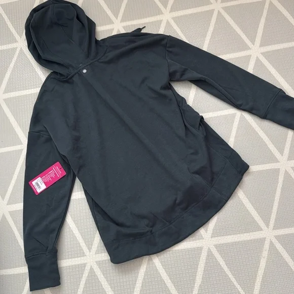 NWT! YOGALICIOUS dark sage active hooded cross over hem fleece. Various sizes. - Picture 5 of 5